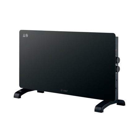 Radiador Convector De Cristal Zanthus Negro 2000w