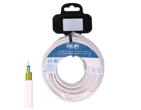 Manguera Redonda Blanca 3X1Mm-10mt