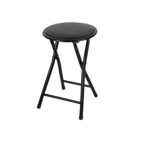 Taburete Metal Plegable Negro
