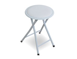 Taburete Metal Plegable Blanco