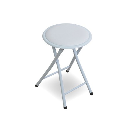 Taburete Metal Plegable Blanco