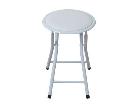 Taburete Metal Plegable Blanco