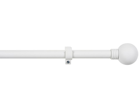 Barra Cortina Extensible Kit Esfera Anella Blanca