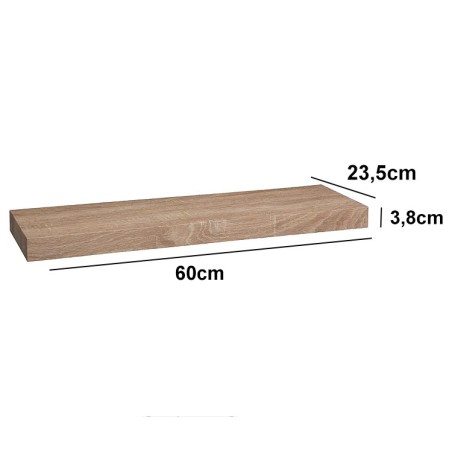 Estante De Pared Roble Natural