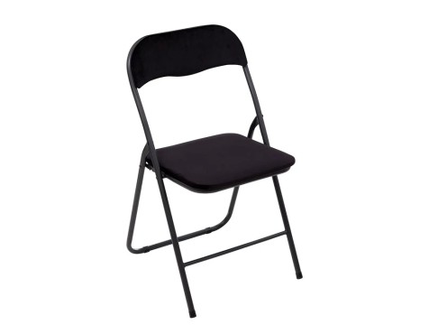 Cadira Plegable Vellut Negre