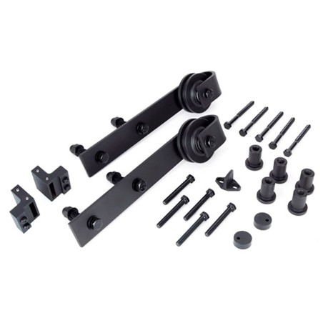 Kit Puerta Corredera Negra Fijación Lateral