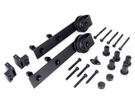 Kit Puerta Corredera Negra Fijación Lateral