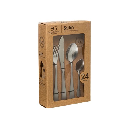 Set De Cubiertos Satin Inox 24 Un