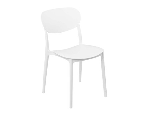Silla De Cocina Apilable Plástico Blanco
