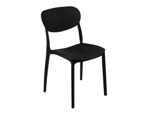 Cadira De Cuina Apilable Plàstic Negre